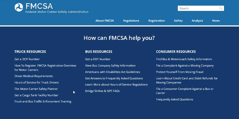 FMCSA moving companies